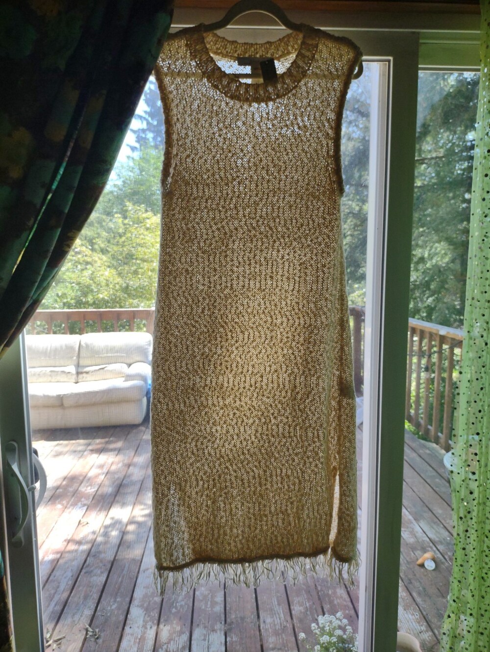 Ivory Sleeveless Knit Dress